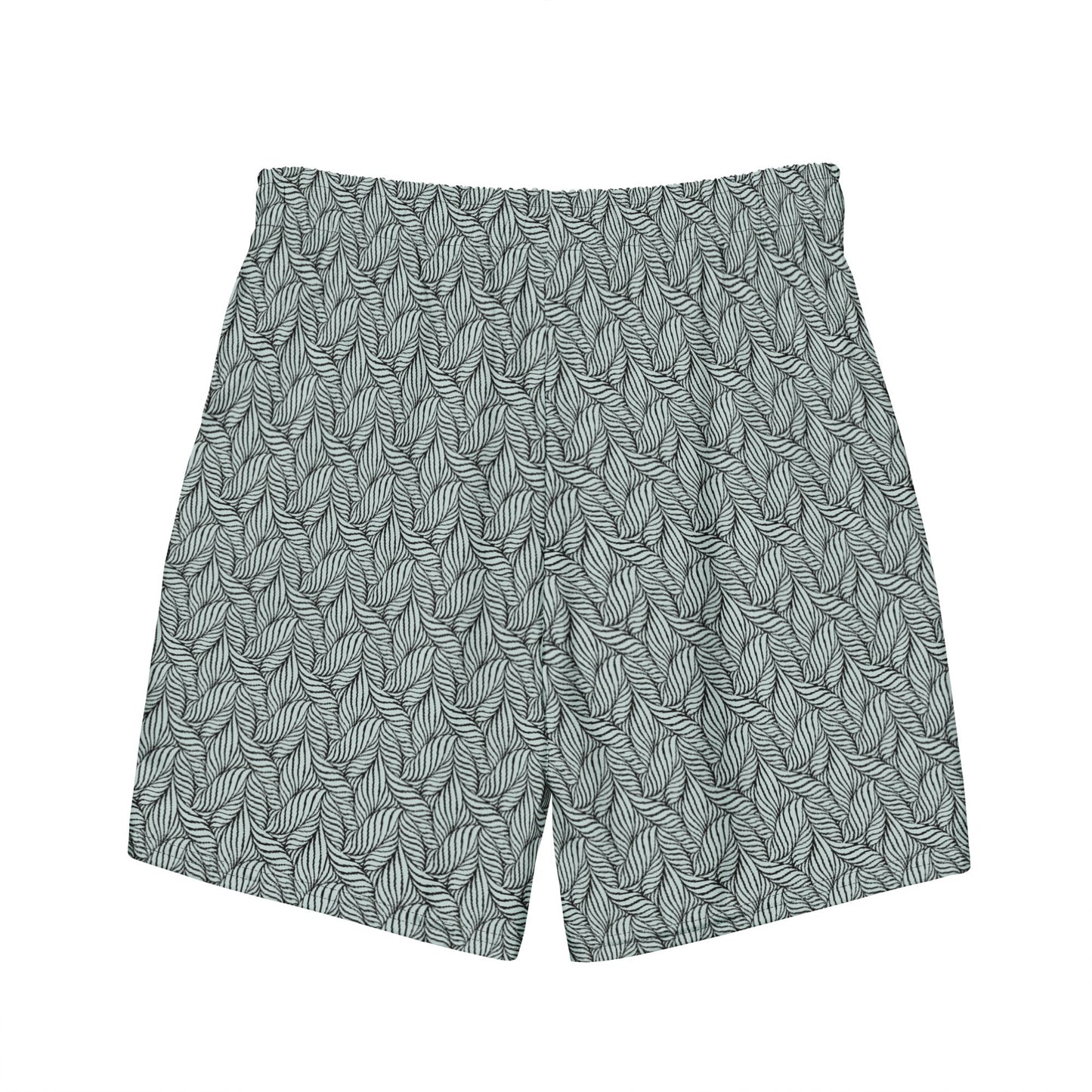 Men's Eco Grey Palm Swim Trunks-4