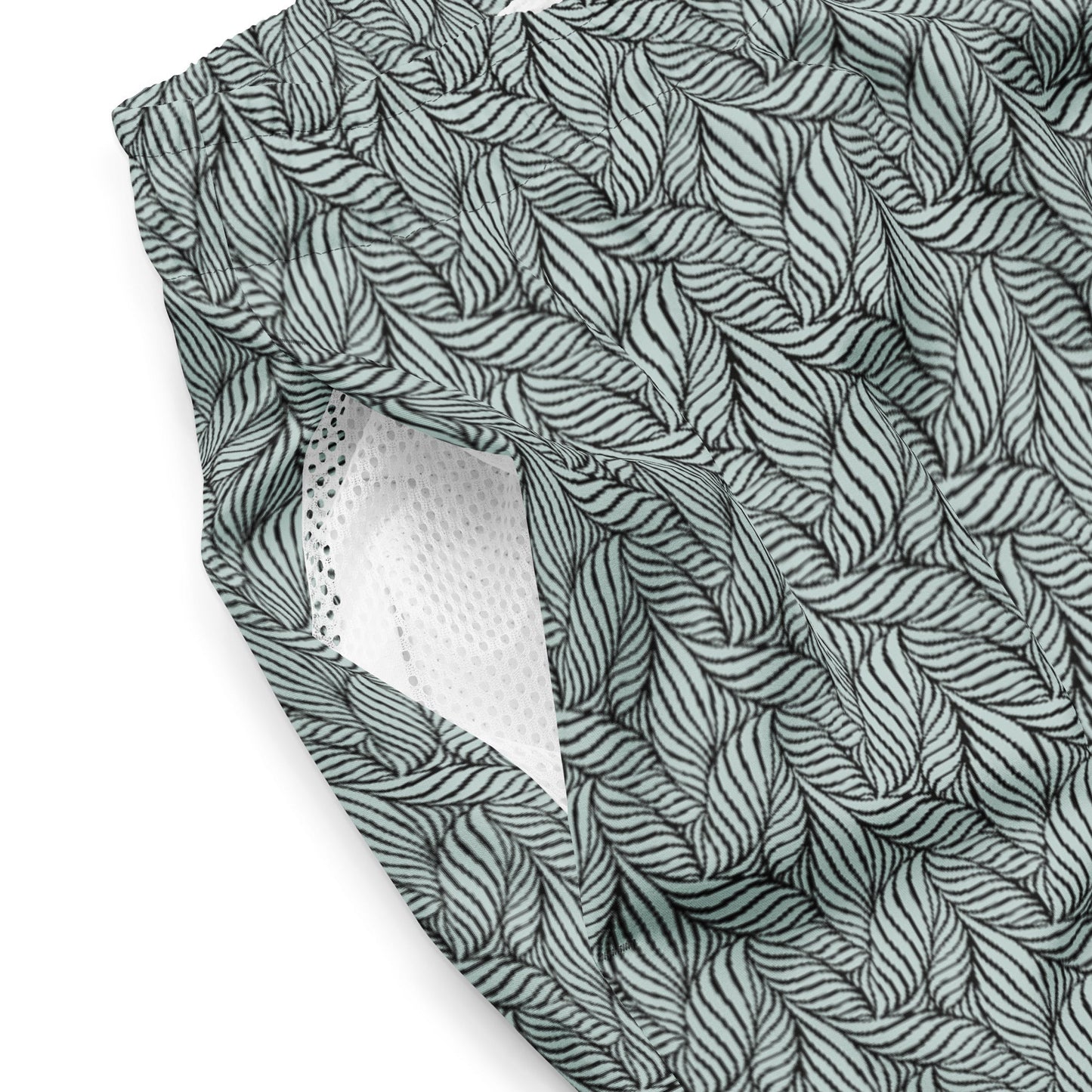 Men's Eco Grey Palm Swim Trunks-3