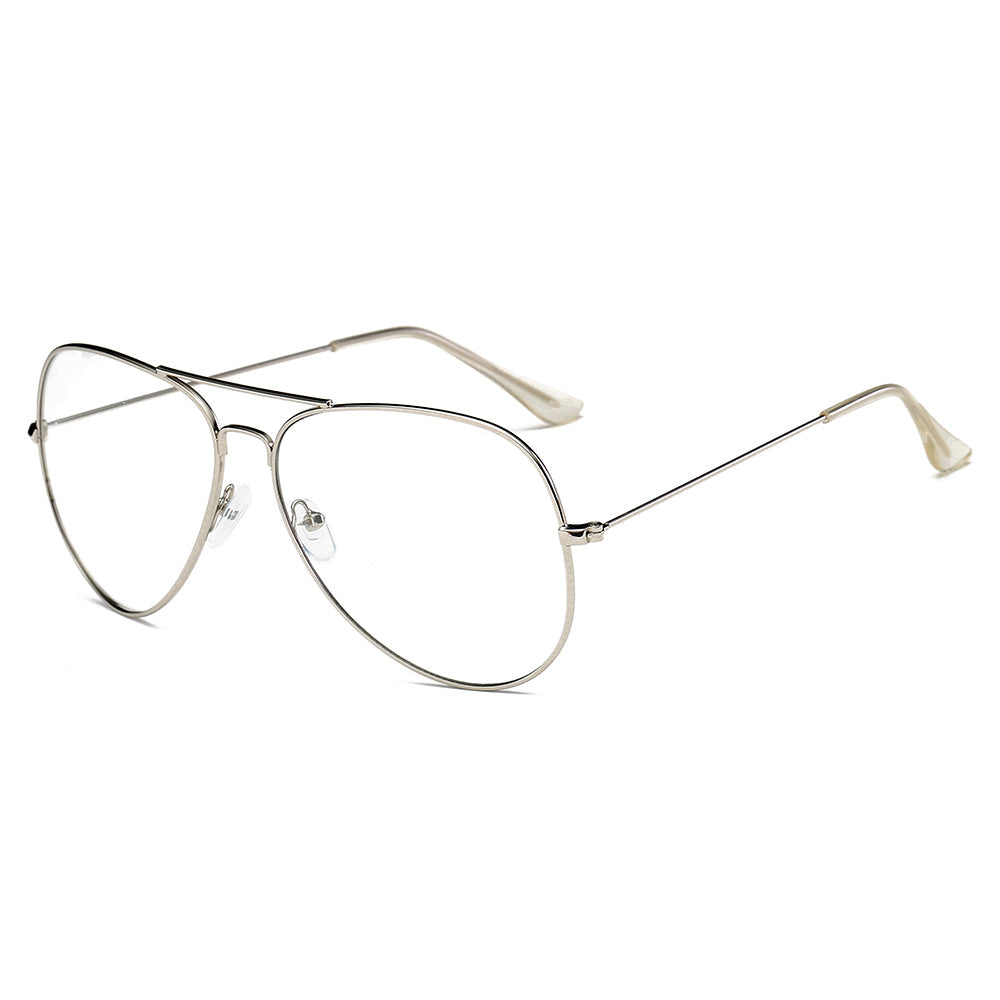 ENID - Trendy Aviator Clear Glasses Lens Sun Glasses-2