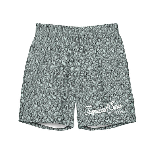 Men's Eco Grey Palm Swim Trunks-0