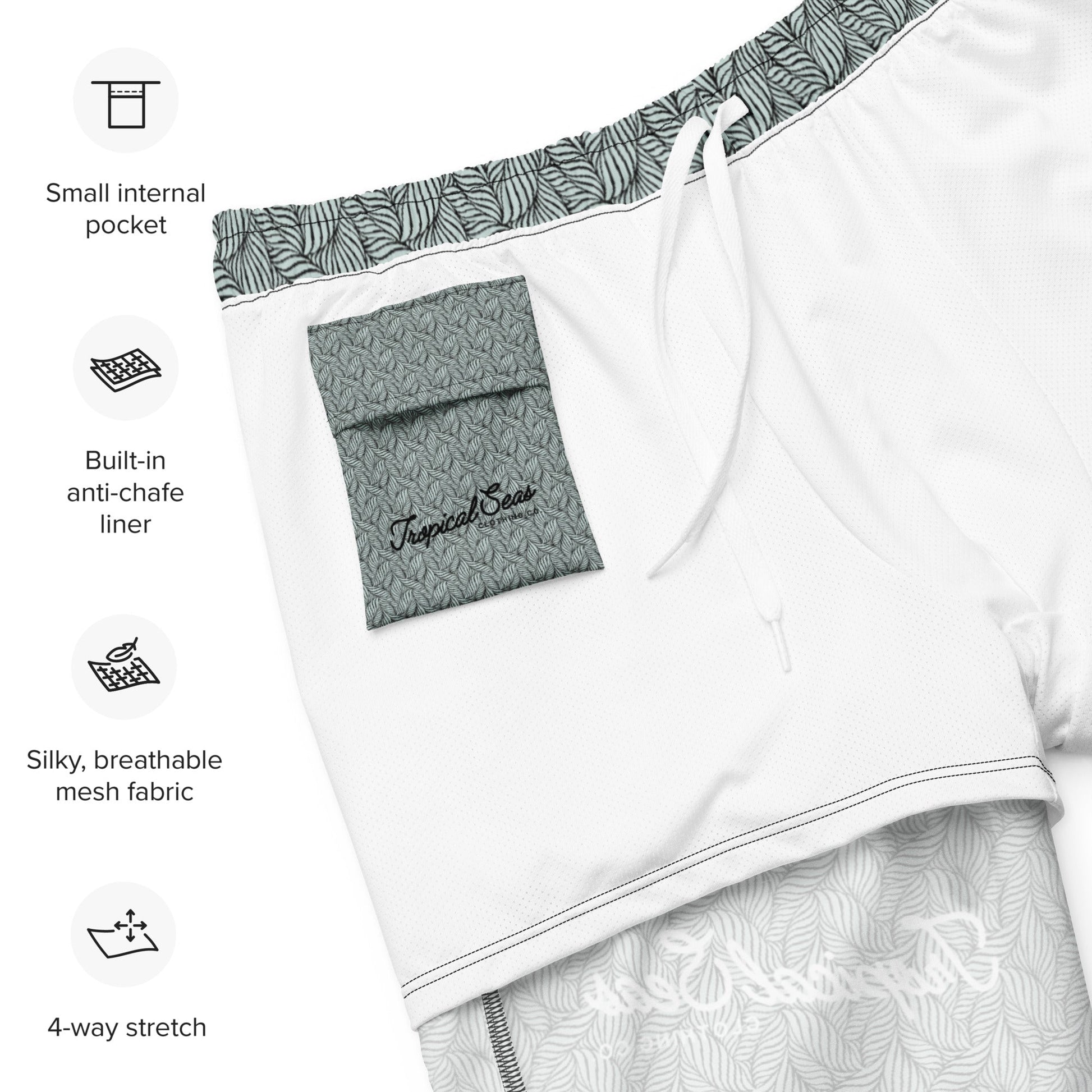Men's Eco Grey Palm Swim Trunks-2