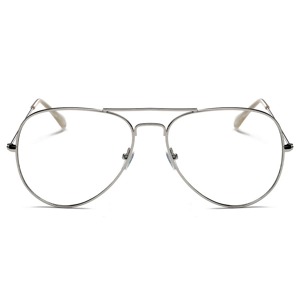 ENID - Trendy Aviator Clear Glasses Lens Sun Glasses-3