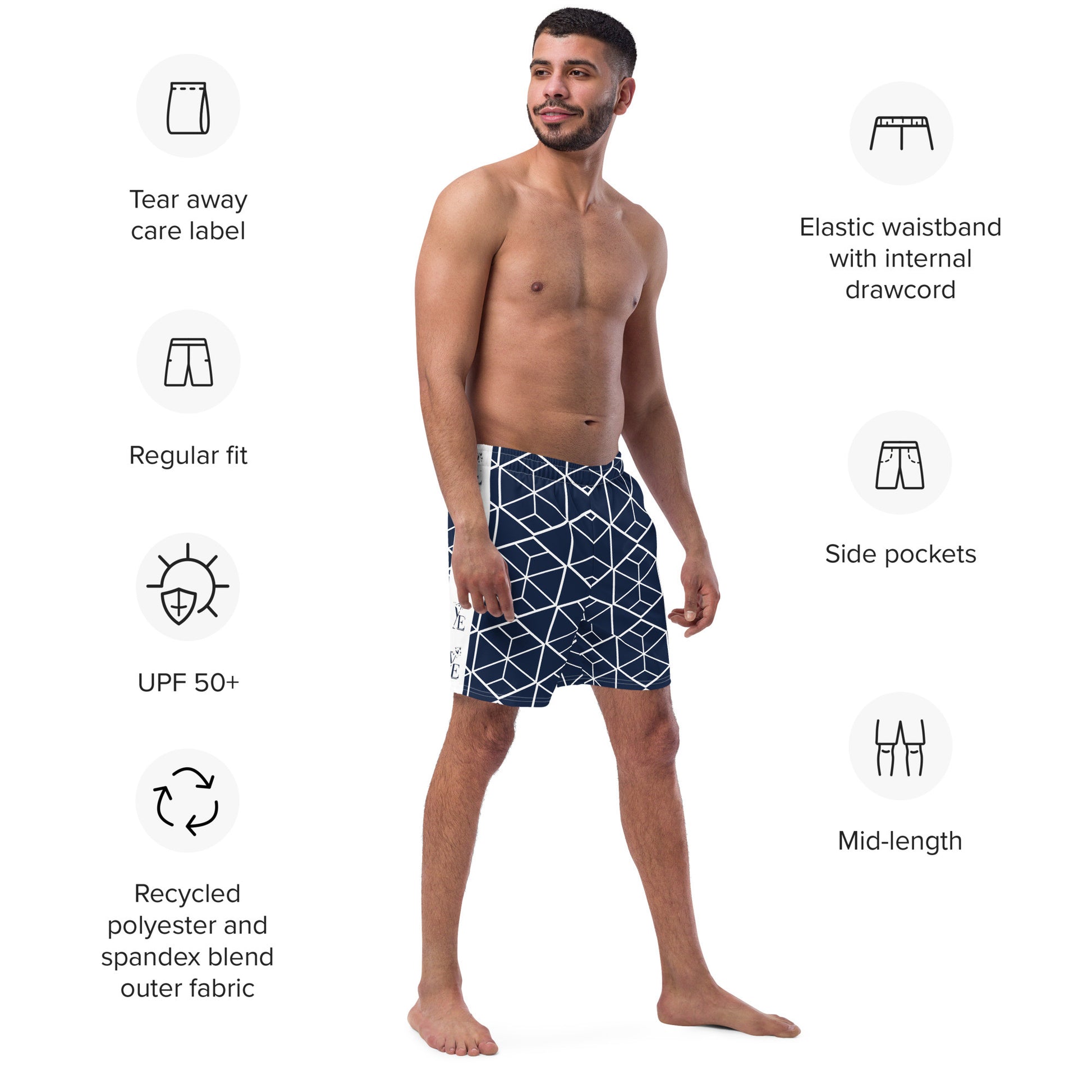 Men's Recycled Swim Trunks-12